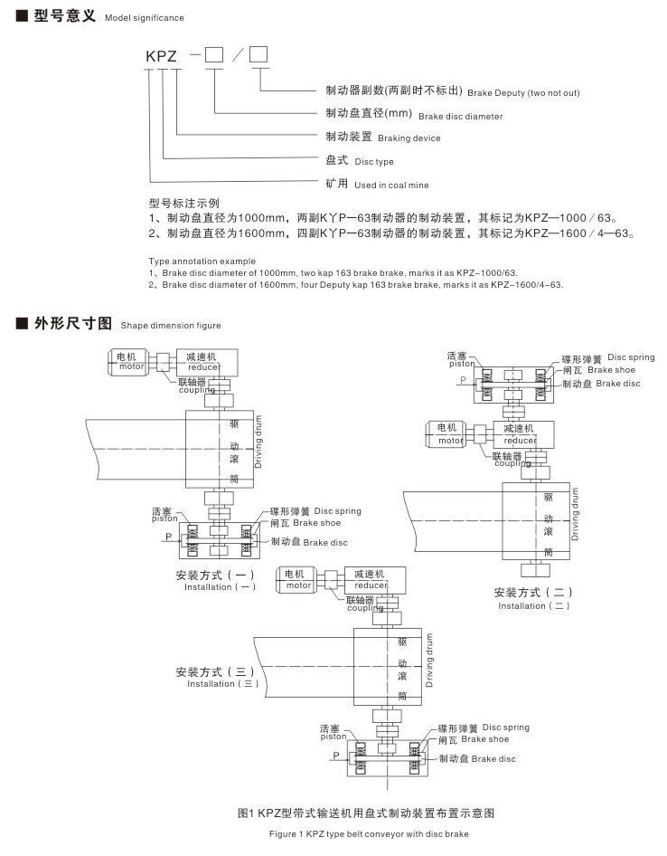 KPZ型帶式輸送機(jī)用盤式制動裝置02
